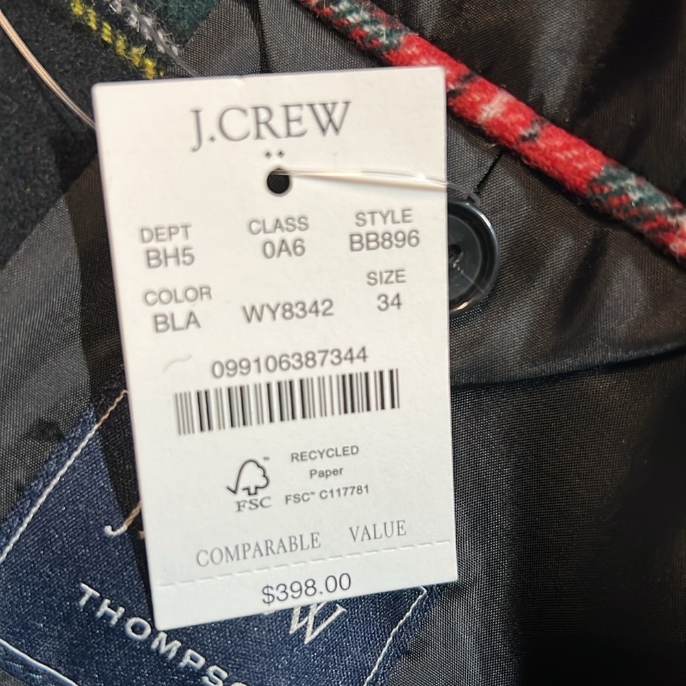 New mens J Crew Factory wool-blend Thompson blazer in Stewart Tartan plaid, - Picture 14 of 16